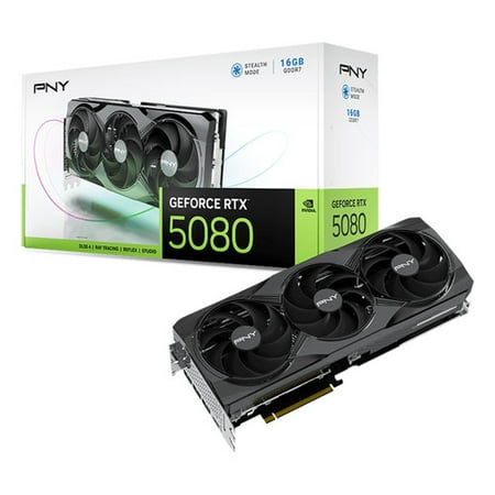 PNY VCG508016TFXPB1 NVIDIA GeForce RTX 5080 16GB 256-Bit GDDR7 DLSS 4.0 PCI Express 5.0 x16 Video Card