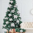 thumbnail image 4 of DiMaddie 12 Pcs Glitter Poinsettia Flowers for Xmas Tree Decoration, 4 of 6