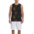 thumbnail image 4 of Easygdp Mardi Gras Carnival Men's Mesh Basketball Jersey Quick Drying Sleeveless Shirts Fitted Muscle Tank Tops Sport Round Neck T-Shirt - 4X-Large, 4 of 9
