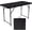 Black tabletop + black spray plastic, variant on 4ft Folding Table HDPE Foldable Table with Carrying Handle 3 Adjustable Height Settings Metal Frame Support Up to 400LB Portable for Picnic Camping Party Indoor & Outdoor Use, 1 Pack White