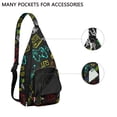 thumbnail image 2 of Gamer Gift Sling Backpack - Digital Loading Screen & Strategy Mode Pattern, Fashionable Water-Resistant Pack for Students, 2 of 4