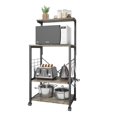 thumbnail image 2 of Bestier 4 Tier Bakers Racks for Kitchens Rack Storage Shelf Cart on Wheels Shelves Grey, 2 of 9