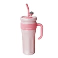 thumbnail image 2 of Botella de agua de acero inoxidable con aislamiento de 40 oz | Termo de doble pared | Vaso a prueba de fugas con asa y pajita | Mantiene las bebidas calientes o frías durante 12 horas | Capacidad de, 2 of 8