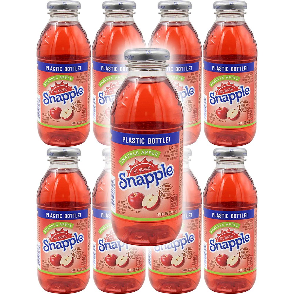 Snapple Apple Iced Tea, 16oz Bottle (Pack of 10, Total of 160 Fl Oz)