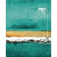 thumbnail image 2 of Pinto, Patricia 12x14 Gold Ornate Wood Framed with Double Matting Museum Art Print Titled - Teal Rain, 2 of 4