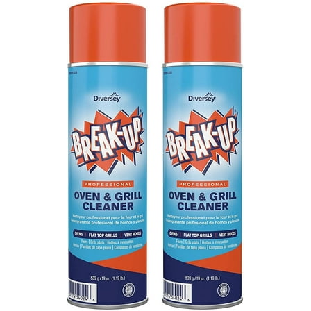 Diversey Break-Up Professional Oven & Grill Cleaner, Aerosol, 19 oz. (2 Pack)