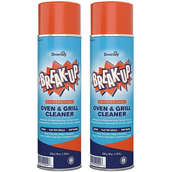 Diversey Break-Up Professional Oven & Grill Cleaner, Aerosol, 19 oz. (2 Pack)