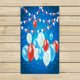 thumbnail image 1 of ABPHQTO Día de la Independencia Globos azules Banderines Confeti Toallas Playa Baño Piscina Sprot Viaje Mano Spa Toalla 40x70 cm, 1 of 1