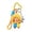 #A02-Yellow, variant on Halloween Clown Plush Keychain Cute Curly Hair Doll Keyring Kawaii Bag Charm Backpack Accessory Y2K Aesthetic Gift for Women Girls Students