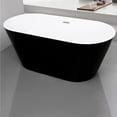 thumbnail image 6 of 59" Oval Shape Freestanding Bathtub, Acrylic Bathtub Soaking Tubs with Overflow Drain, 6 of 8