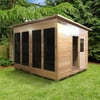 ALEKO Canadian Cedar Outdoor and Indoor Wet Dry Sauna - 8 kW ETL Certified Heater - 10 Person