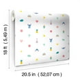 thumbnail image 3 of Disney Stitch Aloha Mini Print Blue & Pink Peel & Stick Wallpaper, 3 of 8