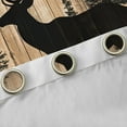 thumbnail image 4 of Manfei Rustic Farmhouse Cabin Black Out Curtains, Jungle Deer Animal Curtains Pack of 2 (42x63 Each), Brown Wooden Plank Bedroom Curtains, Living Room Curtains Decor, 4 of 6