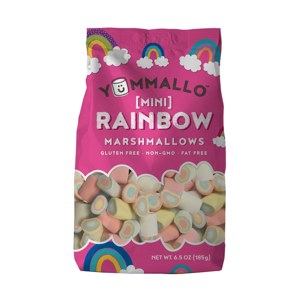 Yummallo Mini Rainbow Marshmallows, 6.5 oz