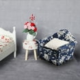 thumbnail image 4 of Vogacara Sofá Mini muebles casa de muñecas juguete miniaturas almohada estatua simulación artesanía adornos modelo accesorios de Muñecas y casas de muñecas flor blanca azul Vogacara FN011943-02, 4 of 6