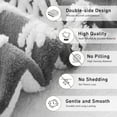 thumbnail image 4 of Sherpa Throw Blanket for Couch - Grey Snowflakes Blanket, Warm Winter Cabin Throw, Premium Microfiber & Soft Touch, Plush & Fluffy, Warm & Cozy for Couch, Sofa, Bed, 50"x60", Grey, 4 of 5