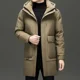 thumbnail image 4 of Chaqueta larga acolchada de plumón para hombre, chaqueta de invierno de marca con relleno de plumón de pato para hombre, chaqueta informal acolchada para hombre, 4 of 4