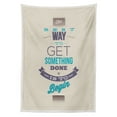 thumbnail image 3 of Ambesonne Wording Tablecloth Rectangular Table Cover, Leadership Words, 60"x90", Ivory Eggplant Turquoise, 3 of 4