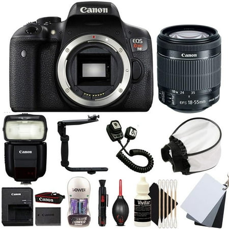 Canon EOS Rebel T6 Digital SLR Camera with 18-55mm EF-IS STM Lens , 430EX lll Non RT Flash and Accessory