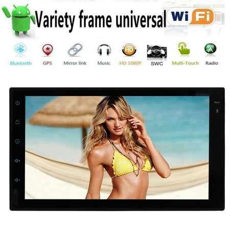 7 Inch Multi Touch Screen Android 8.1 Audio Radio Receiver Support GPS Navigation WiFi 3G 4G Screen Mirror AM FM RDS OBD2 USB TF 1080P EQ Colorful Button Light Multiple (Best Android Home Screen Wallpapers)