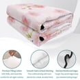 thumbnail image 4 of Full Quilt Set 78''x90'', Pink Floral Lightweight Bedspread Coverlet Set with 2 Pillow Shams, Modern Farmhouse Aesthetic Shabby Chic Flower Breathable All Season Quilt Bedding for Bedroom/Guest Room, 4 of 9
