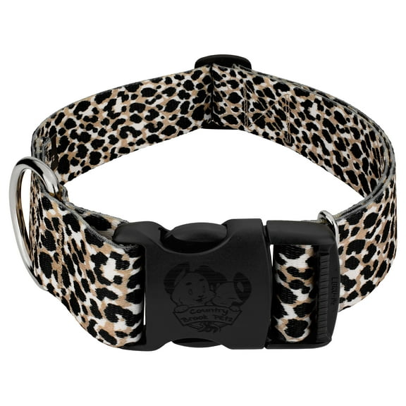 Country Brook Petz® 1 1/2 inch Deluxe Cheetah Dog Collar, Medium
