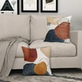 thumbnail image 6 of Boho Throw Pillow Covers 20x20 Inch Set Of 2 Navy Blue Burnt Orange Throw Pillow Covers Modern Home Decor Geometric Morocco Pillow Cover Linen Cushion Pillow Case For Sofa Outdoor Indoor Decoration, 6 of 6
