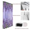 thumbnail image 6 of Purple Lavender Blackout Curtains for Bedroom/Living Room, Pinch Pleated Black Out Curtains, Spring Watercolor Wild Flowers Plant Room Darkening Window Drapes with Hooks 2 Panels, 59"x70", 6 of 8