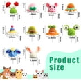 thumbnail image 2 of Mini Hamster Hat Hand Knitted Small Animals Hat with Adjustable Strap Frog Bunny Rainbow Carrot Mini Hat Tiny Cute Pet Hat for Small Animals Holiday Party Clothes Costume Accessories Photo Props, 2 of 3