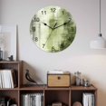 10 Inch Collage Art Wall Clock, Abstract Green Oil Painting Texture ...