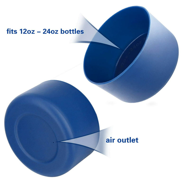 Protective Silicone Bottle Boot/Sleeve Hydro Flask Anti-Slip Bottom Cover  Hot US[12 to 24 oz,Navy]