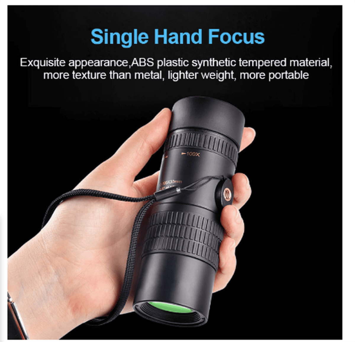 with Tripod and Clip Hiking Waterproof Fogproof High Power HD Monocular,for Beach Travel,Camping Maskity Monocular Telescope 4k 10-300x40mm Super Telephoto Zoom Monocular Telescope 
