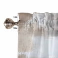 thumbnail image 5 of Brown Grey Kitchen Curtains and Valances Set, Graffiti Art Abstract Color Block Oil Paint Modern Rod Pocket Window Valance Window Curtain Panels for Living Room Bedroom Laundry, 27.5x24in, 3 Pieces, 5 of 7