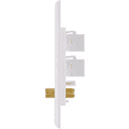 thumbnail image 5 of 6X Ethernet Coax Wall Plate,2 Port Cat6 RJ45 1 Port F Type Connector Coax Female to Female Wall Plate,White, 5 of 7
