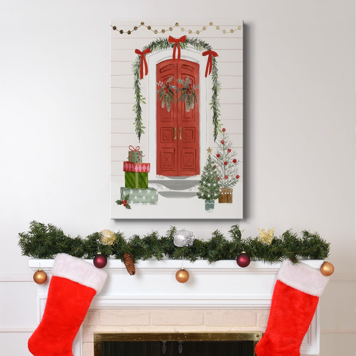 Festive Front Door II- Gallery Wrapped Canvas