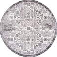 thumbnail image 2 of Rugs.com Outdoor Aztec Collection Rug – 10 Ft Round Charcoal Gray Flatweave Rug Perfect For Kitchens, Dining Rooms, 2 of 6