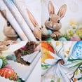 thumbnail image 2 of Lfeey Spring Easter Round Tablecloth, with Rabbit Easter Eggs, Waterproof Wrinkle Resistant Table Cover, 70 inch, 2 of 8
