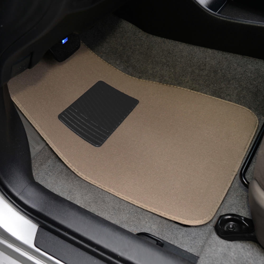 BDK Classic Carpet Floor Mats for Car & Auto - Universal Fit -Front & Rear with Heelpad (Medium Beige) (MT-100-CPTSERIES)