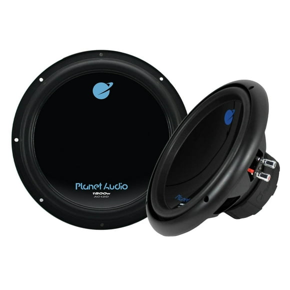 Planet Audio AC12D 12" 1800 W Dual Voice Coil Car Audio Subwoofer (2 Pack)