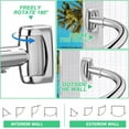 thumbnail image 6 of Curved Shower Curtain Rod 35-82In(2.9-6.8Ft), Brushed Nickel Rounded Rustproof Shower Rod for Bathroom Bathtub, Arched Shower Rod, Never Rust|Extra Space|Non-Slip|Expandable|Need to Drill, 6 of 8