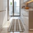thumbnail image 4 of Brown and White Checkerboard Checkered Pattern Kitchen Rug Mat,Kitchen Runner Rugs Non Skid Washable,Decorative Kitchen Floor Mats for Kitchen,Sink,Laundry,17"x47.2", 4 of 7