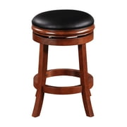 Boraam 24in. Backless Swivel Wood Counter Stool - Cherry Finish