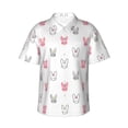 thumbnail image 2 of Goofa Girl Rabbit Hawaiian Shirt for Men, Unisex Summer Beach Casual Short Sleeve Button Down Shirts,Aloha Tropical Floral print shirt-3X-Large, 2 of 9