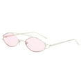 thumbnail image 4 of Gafas de Sol Ovaladas Vintage Protección 400 para Deporte Viaje Playa Verano - Rosado se describe Sunnimix Gafas de sol ovales de las mujeres, 4 of 6