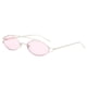 thumbnail image 4 of Gafas de terre Unisex Lentes Elípticas Marco Metal Protección Solar UV 4 para Mujer Hombre Rosado, 4 of 6