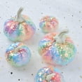 thumbnail image 6 of 5PCS Artificial Glitter Pumpkins Decorations, Multicolor Faux Pumpkin Table Centerpiece, Glittered Sequin Pumpkins for Thanksgiving Home Table Party Holiday Decor, 6 of 6