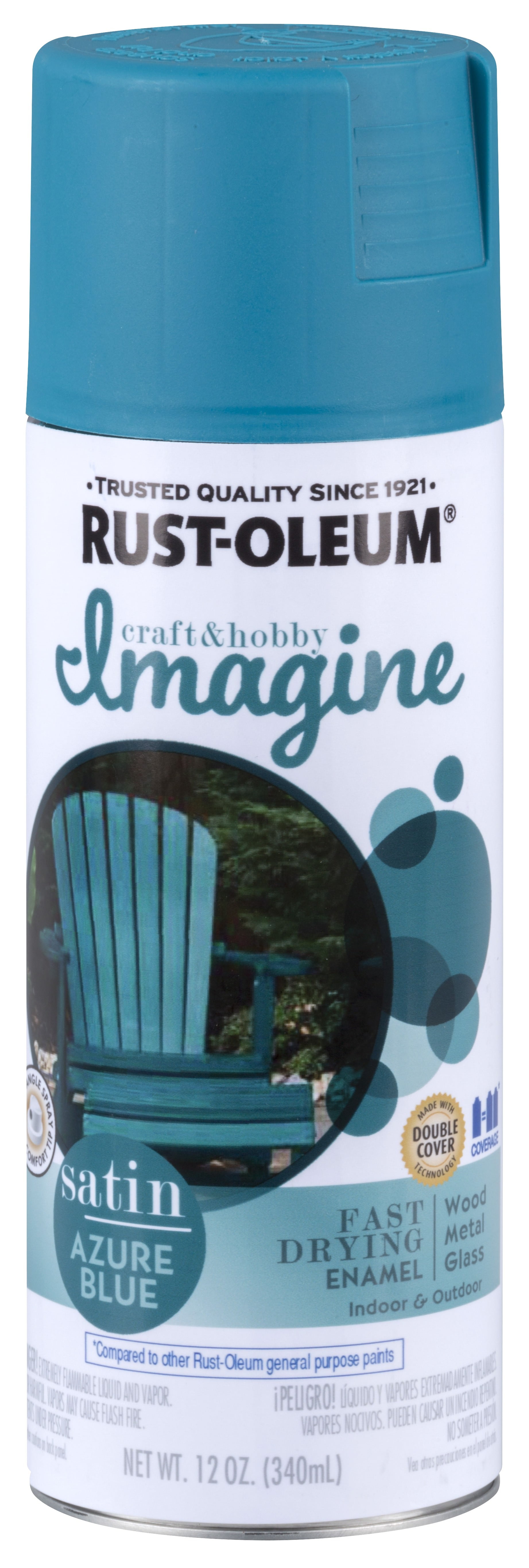 Rust Oleum Craft & Hobby Satin Azure Blue Spray Paint, 1 Each, 12 Fl. Oz.
