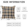 thumbnail image 2 of Brown And Black Tartan Plaid Scottish Soft Plush Throw Pillow Covers 24"x24" Decorative Cushion Cases with Hidden Zipper for Sofa Couch Bed Living Room, Pillow Cover Only Made in USA, 2 of 6