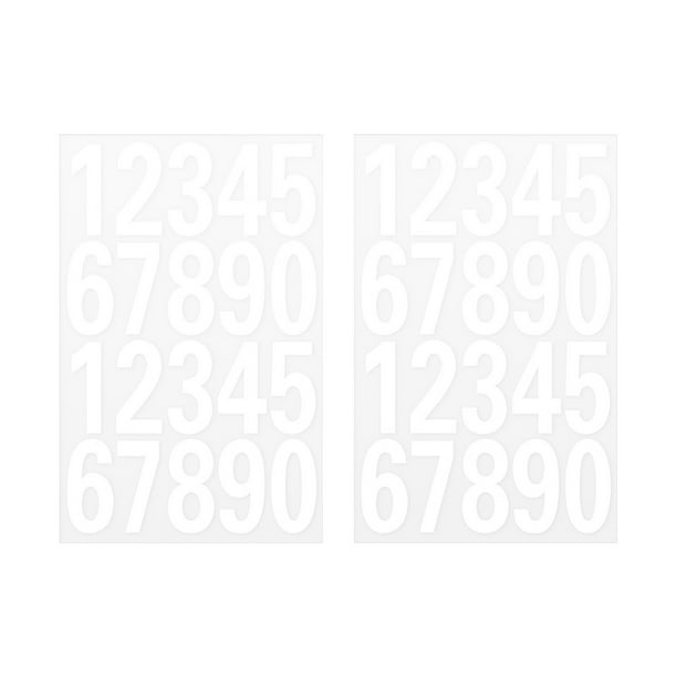PET Reflective Mailbox Numbers Stickers - Autoadhesivos, Impermeables, 5cm de Altura, para Puertas de Buzones de Casa