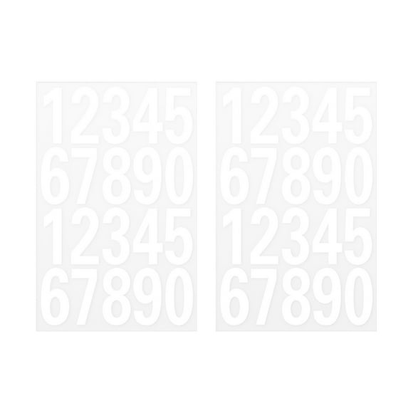 XIANXIAN Reflective Mailbox Number for Outside, 2 Inch 2 Sets Vinyl Waterproof White Mailbox Numbers Stickers, Strong Self-adhesive House Adress Numbers for Mailbox Door Signs Trucks (Number 0-9)
